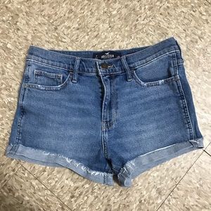Hollister high rise jean shorts